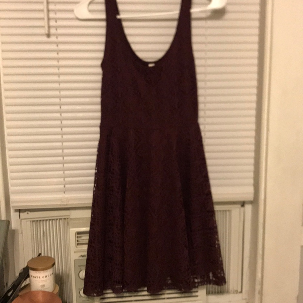 cranberry colored dress
